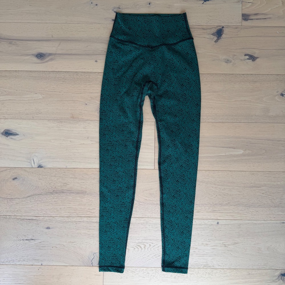 Buffbunny Collection High Waisted Teal Black Animal Print Leggings XS